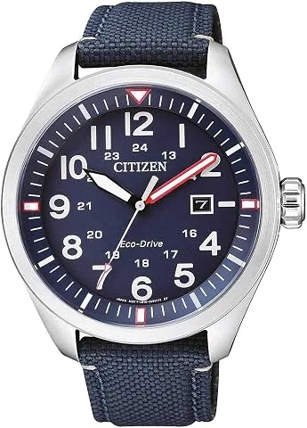 Eco-Drive - Reloj analógico de Cuarzo para Hombre con Correa de Nailon