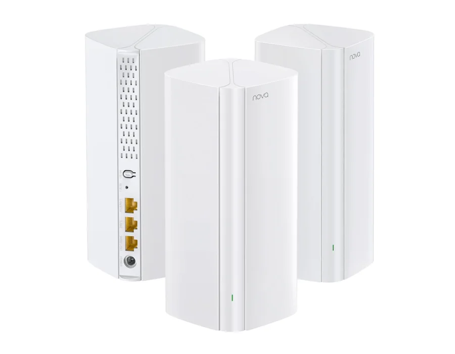 Tenda Nova Mesh MX12 (3-Pack) - WiFi Mesh AX3000, Repetidor WiFi 6 de Doble Banda 2,4 GHz/5 GHz, Router para Toda la Casa, 3X Puertos Gigabit, Backhaul Ethernet, Control Parental, 
