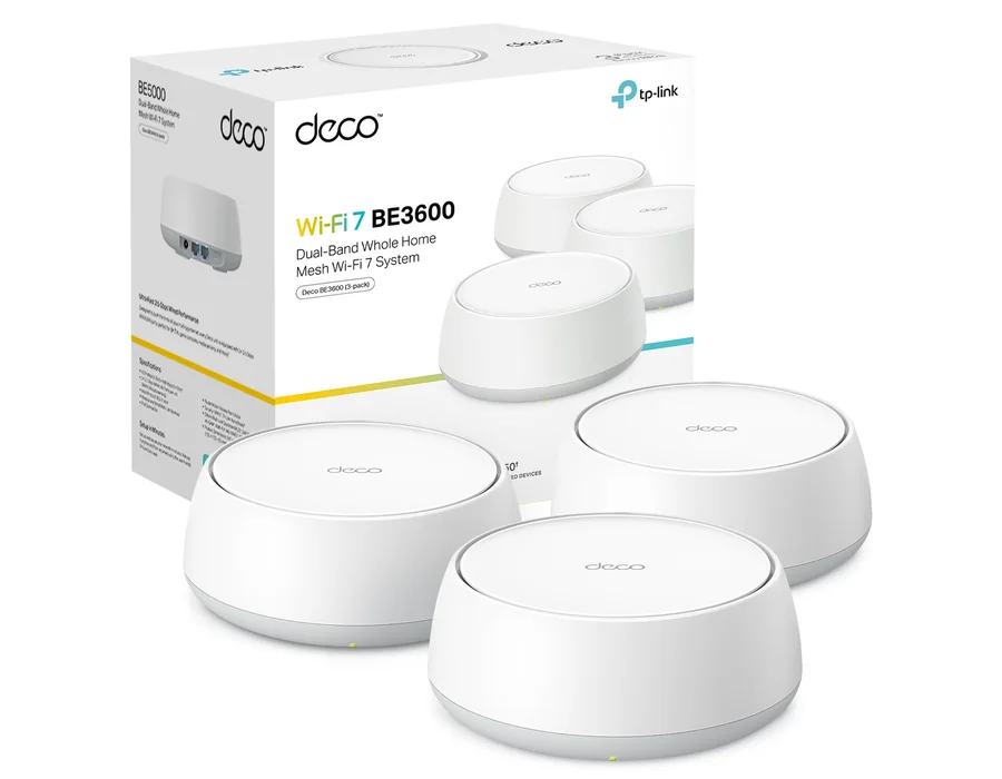 TP-Link Deco BE3600 (3-Pack) Sistema WiFi 7 Mesh, BE3600 Doble Banda, 600m²