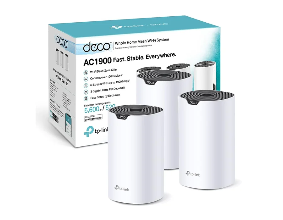 TP-Link Deco S7(3-Pack)-Sistema WiFi 5 Mesh, AC1900, Repetidor WiFi, 520 m²