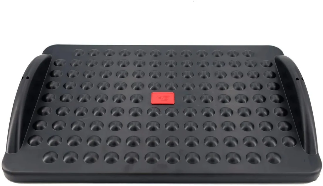 Reposapiés de Oficina Ergonómico e Inclinable - Fabricado con Plástico Reciclado - 42x29x7,5 cm - Accesorio de Oficina - Superficie con textura efecto masaje - Fabricado en España foto 2