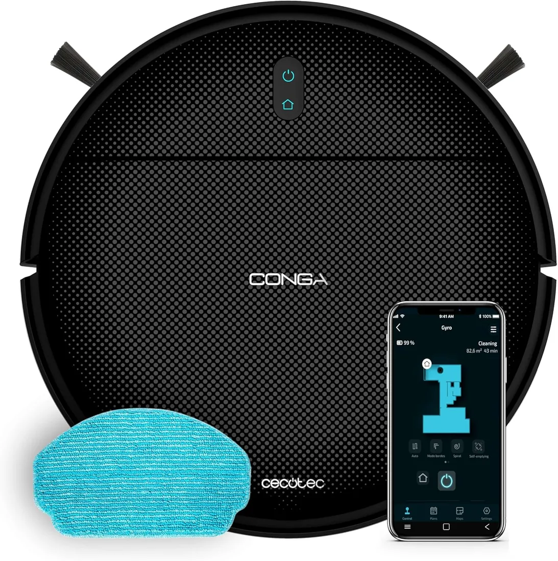 Cecotec Robot Aspirador Navegación Giroscópica Conga M10 Advance Aqua Pro