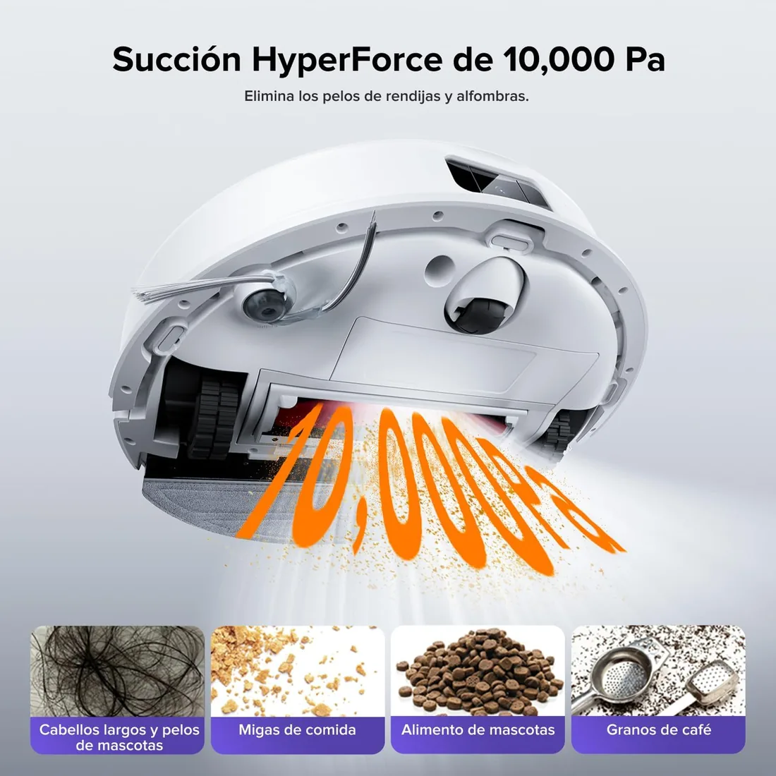 roborock Q10 S5+ Set Robot Aspirador y Fregasuelo 2 en 1 10000 Pa, Blanco foto 3