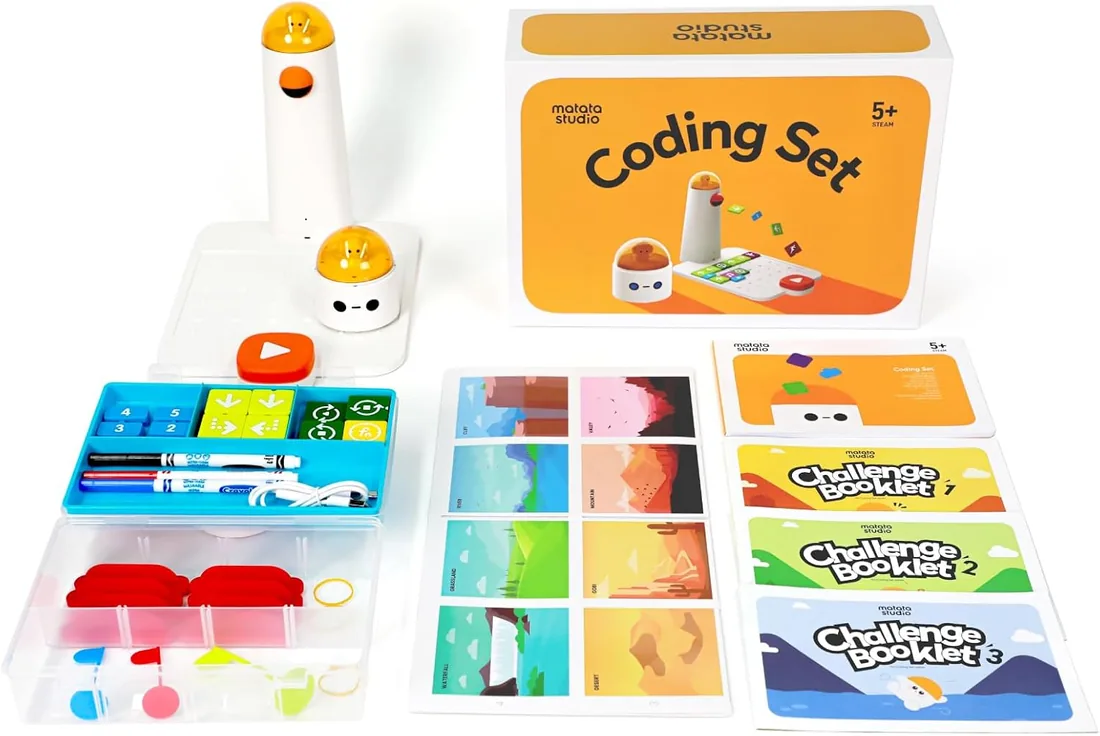 Juguete Robot Programable Niños de 4-10 años, MatataStudio Coding Set Robot de Codificación Electrónica con Módulo de Programación DIY para Aprender Programación Temprana Regalo juguete educativo STEM foto 2