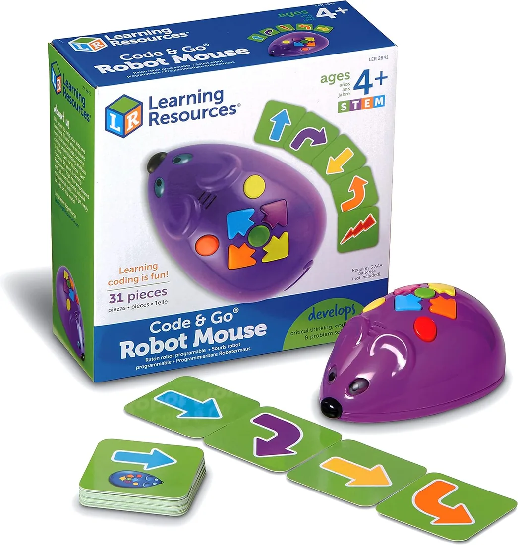 Learning Resources Code & Go Robot Mouse, Juguete Stem programable para niños 4-8 años, Incluye Tarjetas de codificación y Laberinto Educativo foto 3