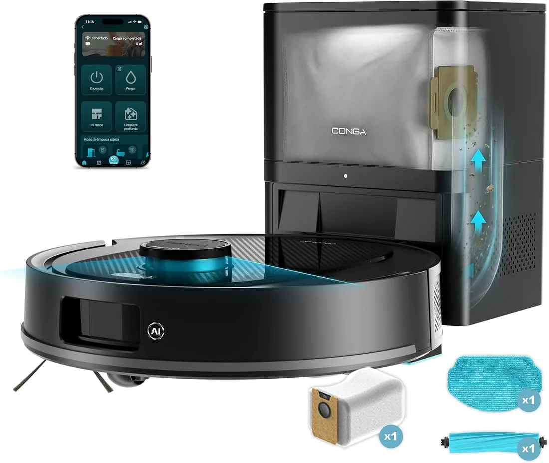 Cecotec Robot Aspirador y Friegasuelos con IA Conga Y80 X-Treme foto 2
