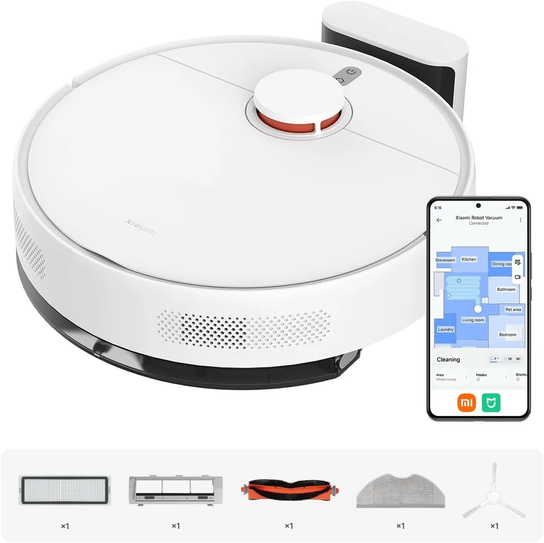 XIAOMI S40C Robot Aspirador con Fregado, 5000 Pa, Control App y Voz foto 2