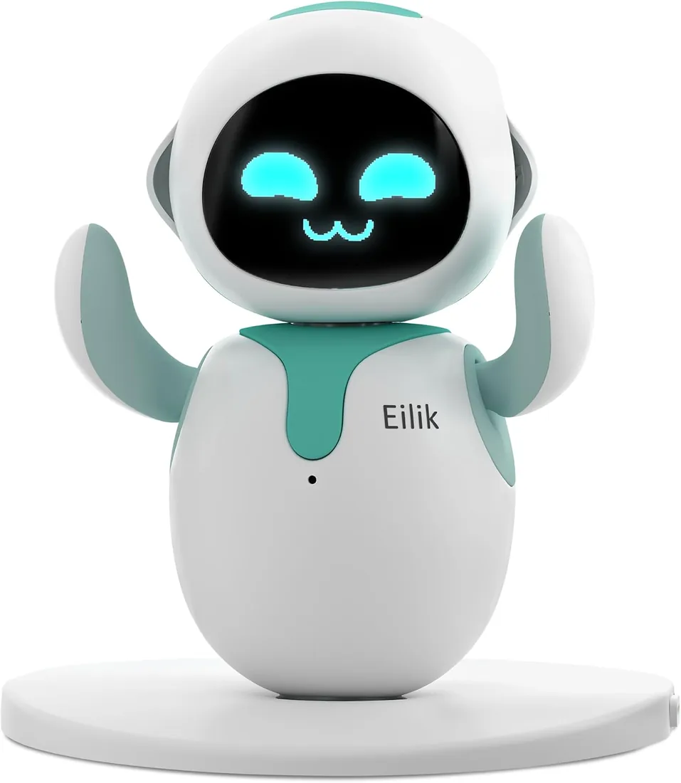 Eilik – Robot de Escritorio Interactivo con Personalidad, Animaciones Expresivas y Reacciones al Tocar, Mini-Juegos, Pequeño Robot Compañero, Regalo Original para Niños y Adultos