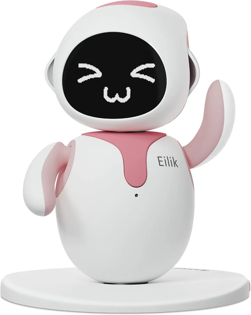 Eilik – Robot de Escritorio Interactivo con Personalidad, Animaciones Expresivas y Reacciones al Tocar, Mini-Juegos, Pequeño Robot Compañero, Regalo Original para Niños y Adultos