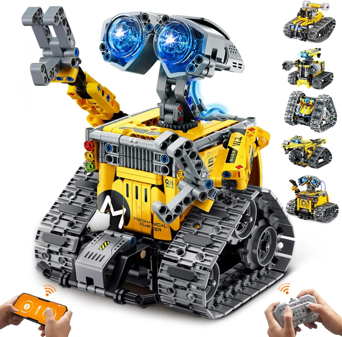 IKUPER Robot 6 en 1 para Niños de 8 a 12 Años con App y Control Remoto | Robótico STEM Programable para Niños, Juego de Construcción, 631 Piezas, Regalo de Cumpleaños y Navidad