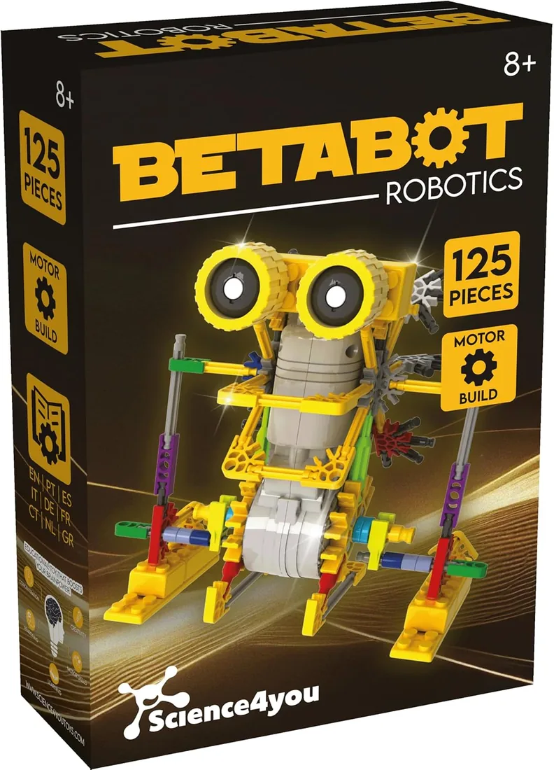 Science4you Robotics Betabot - Kit Robotica de 125 Piezas, Construye tu Robot Interactivo, Juegos de Construcciones, Juguetes de Montar, Regalos para Niños y Niñas de 8 9 10+ años