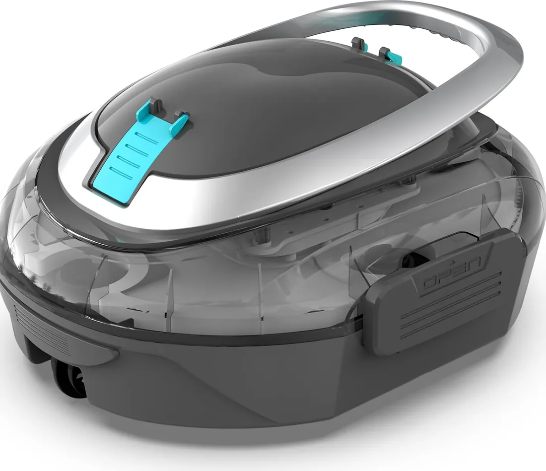 S2 Robot Piscina,Doble Filtración, Grigio Roccia | Doble Motor Robot Limpiafondos Piscina Sin Cable, 90 Min Autonomía, Autoaparcable, para Piscinas de Fondo Plano 80 m² foto 3