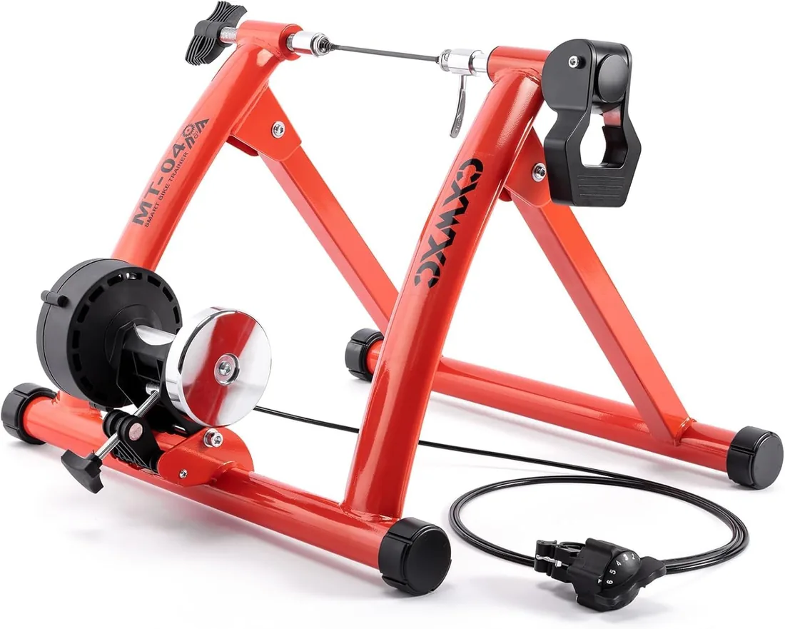 CXWXC Rodillo de Entrenamiento Plegable de Acero para Bicicleta con Cierre rápido, Base de Rueda Delantera, para Entrenamiento de Bicicleta de 26 a 29 Pulgadas, en casa o en Interiores