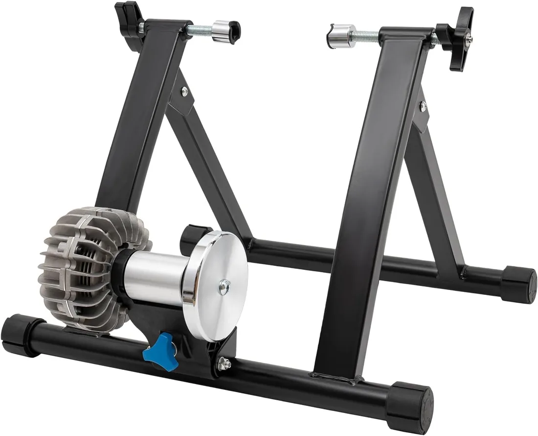 Rodillo de entrenamiento para bicicleta, 900 W, ajustable, con cojín delantero, silencioso, soporte de entrenamiento, capacidad de carga de 150 kg, para bicicletas de 26 a 29 pulgadas y bicicletas de