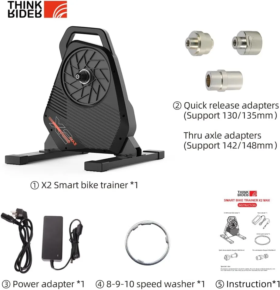 ThinkRider X2Max - Rodillo de Entrenamiento para Bicicleta Inteligente diseño portátil silencioso, Compatible con Ant + y BLE foto 2