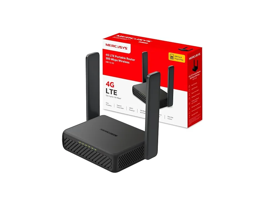 Mercusys MB113-4G - Router 4G sim, N300, WiFi 4, USB‑C Powerbank y VPN foto 3