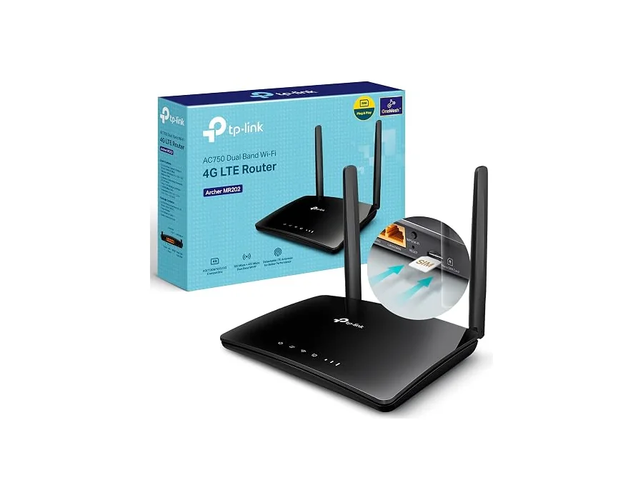 TP-Link Archer MR202 - Router 4G LTE SIM, WiFi 5 AC750 Doble Banda