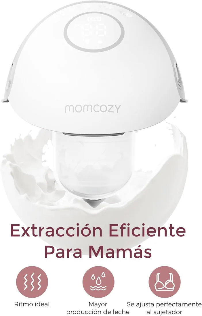 Momcozy M6 Sacaleches Eléctrico Manos Libres, 295 mmHg, 3 Modos 9 Niveles | Motor de 2.ª generación, succión estable, portátil, brida DoubleFit, ajuste cómodo y pantalla LED, extractor de leche materna foto 2
