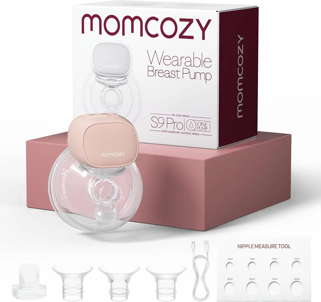 Momcozy S9 Pro Sacaleches Actualizados, 2 Modos, 9 Nivele, Succión 285 mmHg | Hasta 270 min/8-9 sesiones, pantalla LED, diseño 20 % más compacto y ruido ≤50 dB para uso diario sin complicaciones