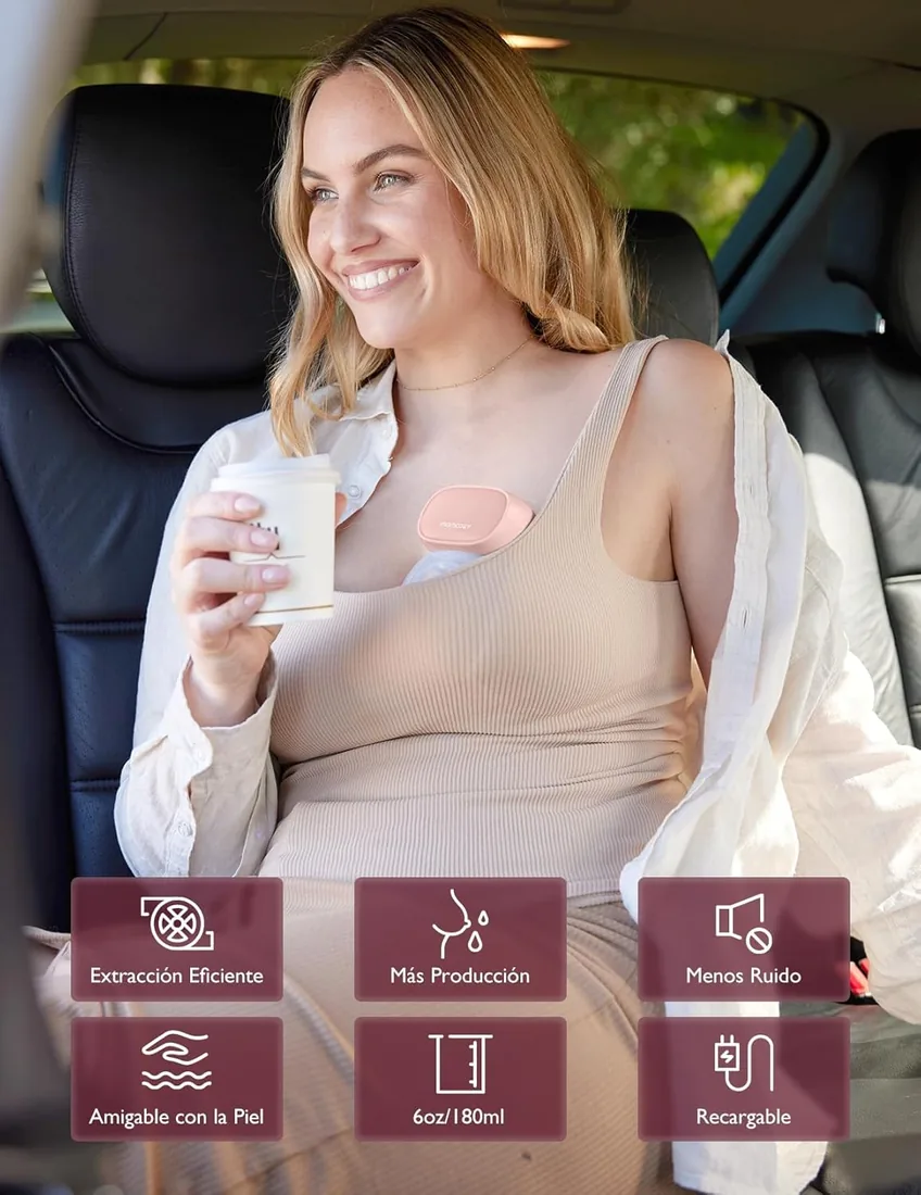 Momcozy S9 Pro Sacaleches Actualizados, 2 Modos, 9 Nivele, Succión 285 mmHg | Hasta 270 min/8-9 sesiones, pantalla LED, diseño 20 % más compacto y ruido ≤50 dB para uso diario sin complicaciones foto 2