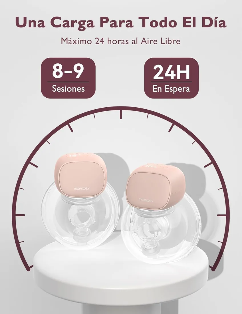 Momcozy S9 Pro Sacaleches Actualizados, 2 Modos, 9 Nivele, Succión 285 mmHg | Hasta 270 min/8-9 sesiones, pantalla LED, diseño 20 % más compacto y ruido ≤50 dB para uso diario sin complicaciones foto 3