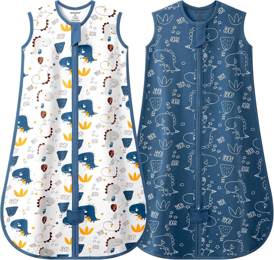 Pack 2 Sacos Dormir Bebé Sin Mangas Verano 0,5 TOG 0-6 Meses