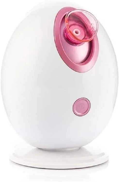 InnovaGoods Moispa Sauna Facial Eléctrica - Nano-vaporizador, Hidratación Profunda, Limpieza Intensiva, 90ml, 40ºC, Apagado Automático, Blanco Rosa, ABS