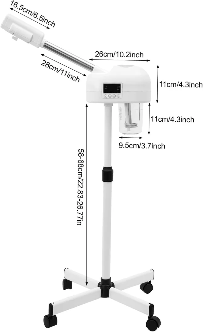 Vaporizador facial 2 en 1, dispositivo de vapor para el rostro humidificador, cuidado de la piel hidratante, boquilla de 360 ° Valla facial adecuada para el cuidado del cuerpo, spas foto 2