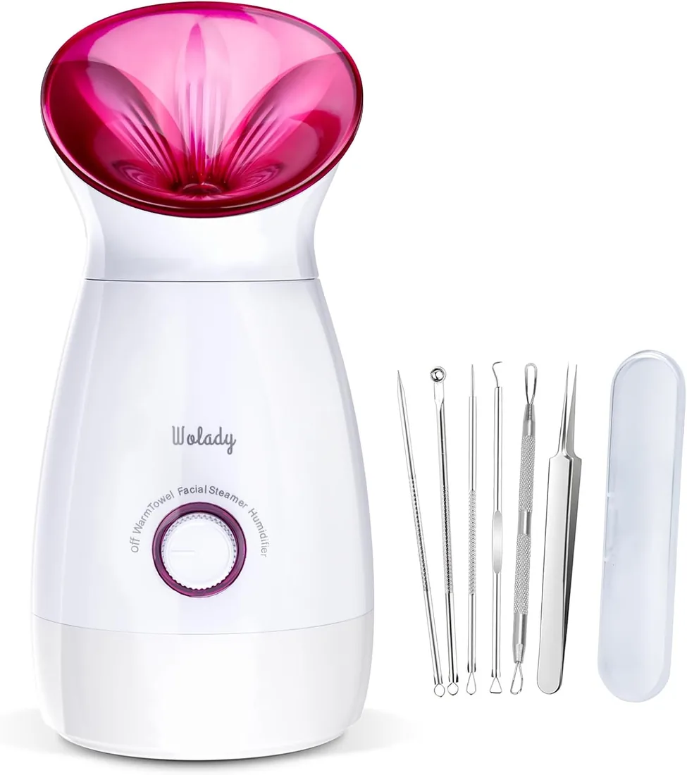 Vaporizador facial,vaporizador nano iónico para spa, función 3 en 1, desmontable, 200 ml, tratamiento de spa, apto para sauna, humidificador, limpieza de poros (Grande)