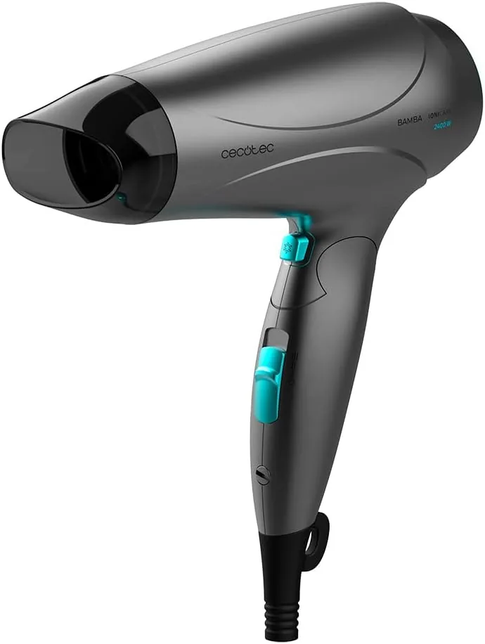 Cecotec Secador Compacto de Pelo Bamba IoniCare Power&Go. Potencia 2400 W, Motor DC, Función Ionizadora, Gran caudal, Función de aire Frío, Tecnología HairCare, Mango Plegable foto 2