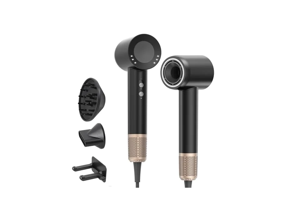 Secador Pelo Profesional Iónico con Difusor, 160.000 RPM, Negro foto 2
