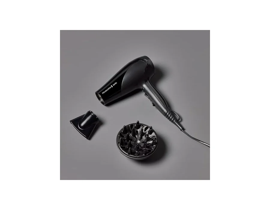 Remington Secador de Pelo Ionic Dry 2200, Iónico, Cabello Sin Encrespamiento, 2200 W, Concentrador y Difusor, 3 Temperaturas, 2 Velocidades, Rejilla Trasera Desmontable, Gancho Par foto 3