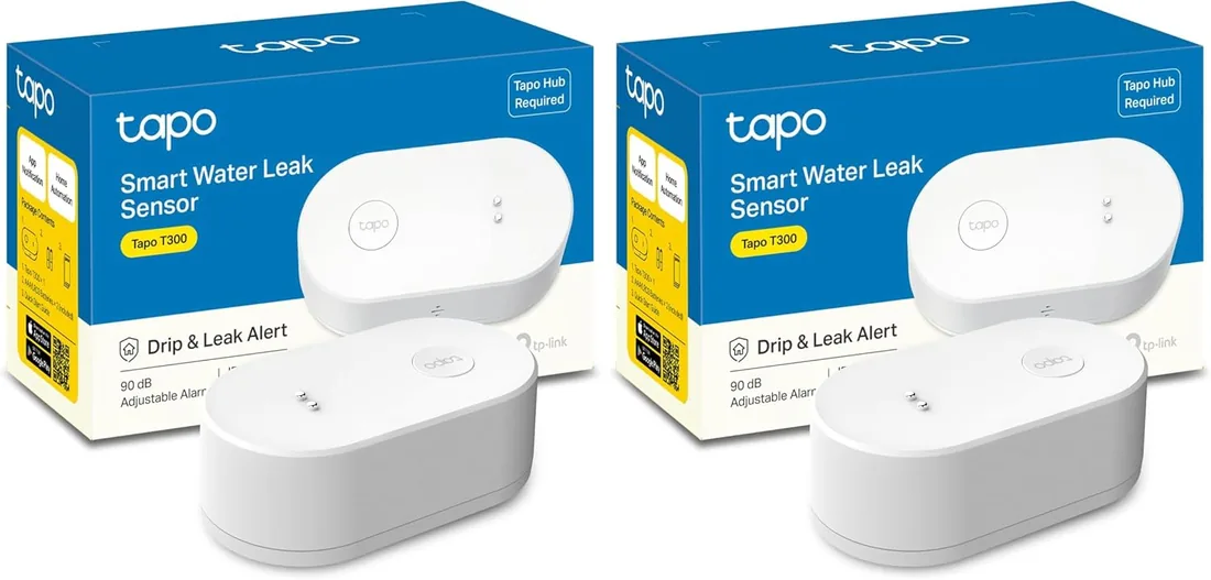 Tapo T300 – Sensor Inteligente de Fugas de Agua, clasificación IP66 a Prueba de Agua, Alarma de Fugas de 90 dB, Compatible con concentrador, Doble inducción (Paquete de 2) foto 3