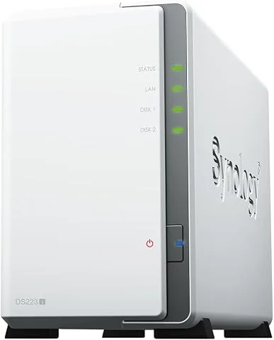 Synology DS223j - Estación de disco NAS de 2 bahías (Realtek RTD1619B de 4 núcleos, 1,7 GHz, 1 GB DDR4 RAM, 1 puerto LAN RJ-45 de 1 GbE) paquete de 8 TB con 2 discos duros Seagate IronWolf NAS de 4 TB foto 3