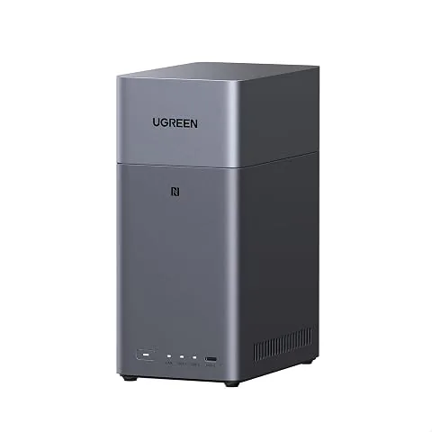 UGREEN NASync DH2300 NAS de Escritorio 2 Bahías Servidor NAS, LAN 1GbE | 4GB RAM, NFC, NAS para Principiantes, Álbum AI, C