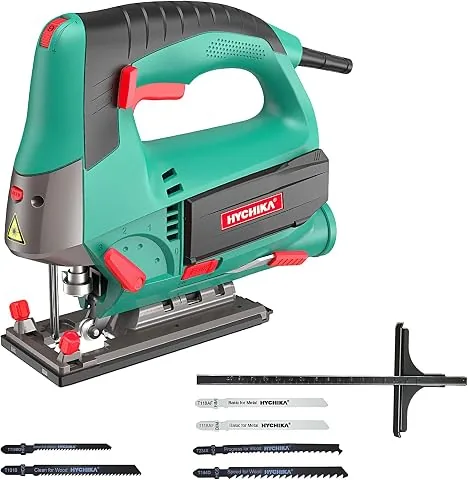 HYCHIKA Sierra de Calar, 110mm, 800W 800-3000SPM, 6 Velocidad Ajustable | 4 Modos de Corte, Corte -45º a 45º, Caja Magnéti foto 2