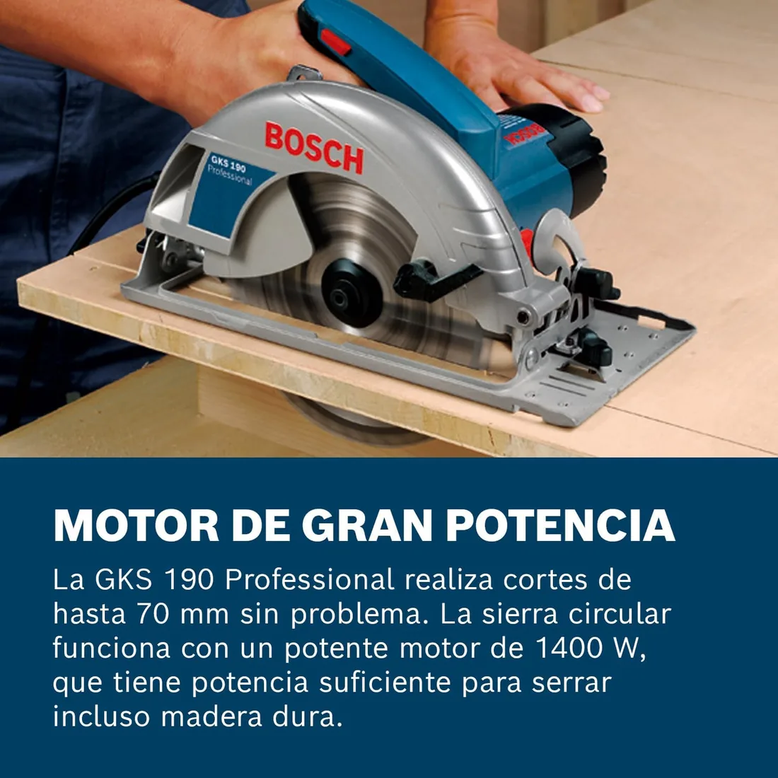 Bosch PRO Sierra circular GKS 190 | La sierra circular potente y duradera para cortes de hasta 70 mm GKS 190 foto 2
