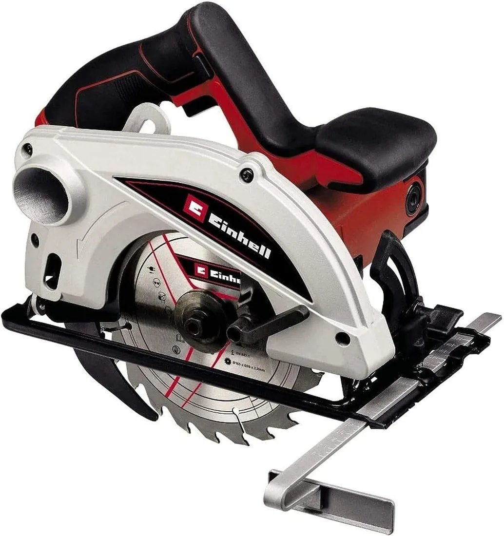 Einhell Sierra circular de mano TC-CS 1250 | 1250 W | Ø 165 mm | Profundidad de corte de 55 mm | Ajuste sin herramientas | Cuña de separación | 1 hoja de sierra