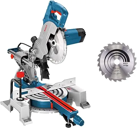 Bosch Professional ingletadora telescópica GCM 80 SJ (1400 W, Ø del disco de sierra: 216 mm, incl. 2 discos de sierra, llave Allen)