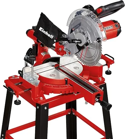 Einhell Ingletadora, 1900 W, 4.800 rpm, cabezal de sierra basculante, incluida la hoja de sierra HM, Color Rojo foto 2