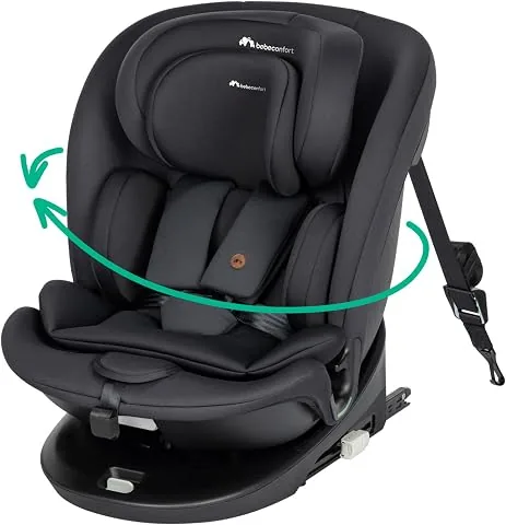 Bebeconfort RevolveFix 360 i-Size, Silla Coche 360, 0-12 Años, 40-150 cm, Silla Coche ISOFIX, Instalación Sujeción Superior, Giro 360, 6 Posiciones Reclinación, 12 Posiciones Reposacabezas, Full Black