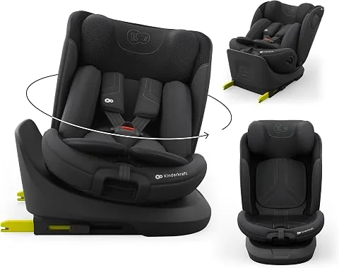 Kinderkraft I-GROW 2 PRO Silla de coche, I-SIZE 40-150 cm, Isofix, Silla coche bebé, para niños, Ajustable, Sillade, RWF, FWF, Universal para coche, Asiento, 360º, Grupo 0+/1/2/3, 0-36 kg, Negro foto 2