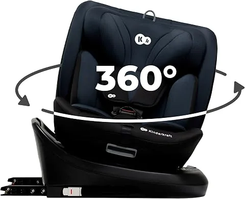 Kinderkraft I-GROW Silla de coche, I-SIZE 40-150 cm, Isofix, Silla coche bebé, para niños, Ajustable, Sillade, RWF, FWF, Universal para coche, Asiento, 360º, Grupo 0+/1/2/3, 0-36 kg, Negro grafito foto 3