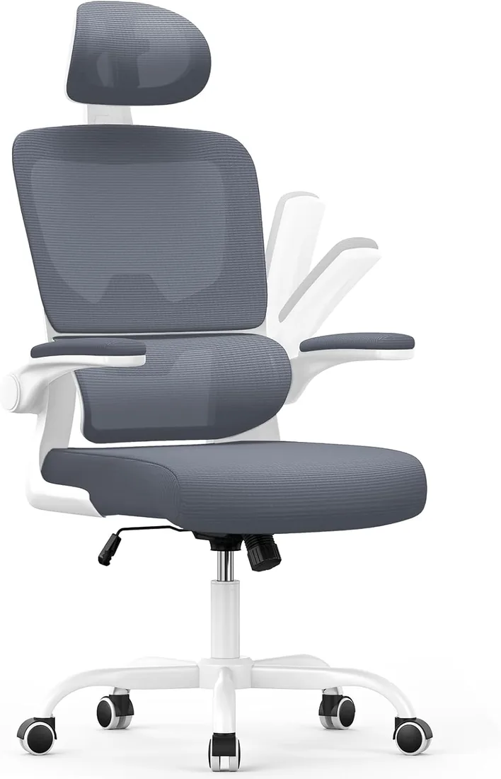naspaluro Silla Oficina Ergonómica Soporte Lumbar,Malla Transpirable 136kg | Silla Escritorio Oficina con Reposacabezas Regulable, Altura Regulable, Reposabrazos Para Oficina y Hogar, Mejora Negro foto 3