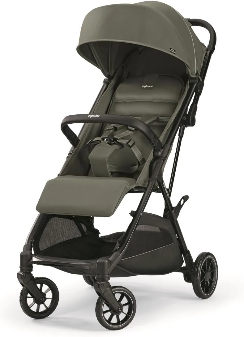 Inglesina NOW Silla de Paseo Compacta Ligera 7,2 kg, Cierre Automático One Touch, Respaldo Reclinable 170°, Capota UPF 50+, desde el Nacimiento hasta 22 kg, Sprint Green