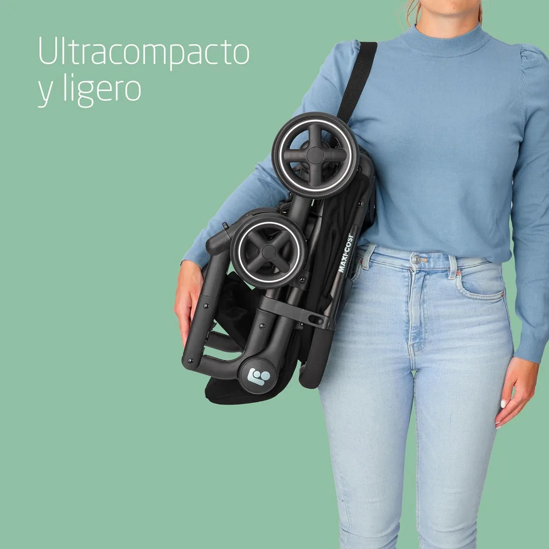 Maxi-Cosi Lara2, Silla de Paseo Ligera, 0-4 años, 0-22 kg, Silla Paseo Bebe Compacta, 3 Reclinaciones, Reclinación Total, Plegado Automático, Bandolera, Essential Black foto 2