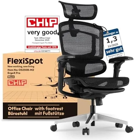 FLEXISPOT ErgoX Pro Silla Ergonómica con Reposapiés foto 2