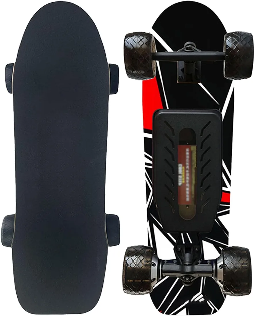 Monopatín eléctrico para Adultos y Adolescentes, Motor 170W / 340W / 450W / 1000W, 4 Modos de Velocidad,Mando a Distancia con Mando inalámbrico, para Principiantes Dual-Drive-33km