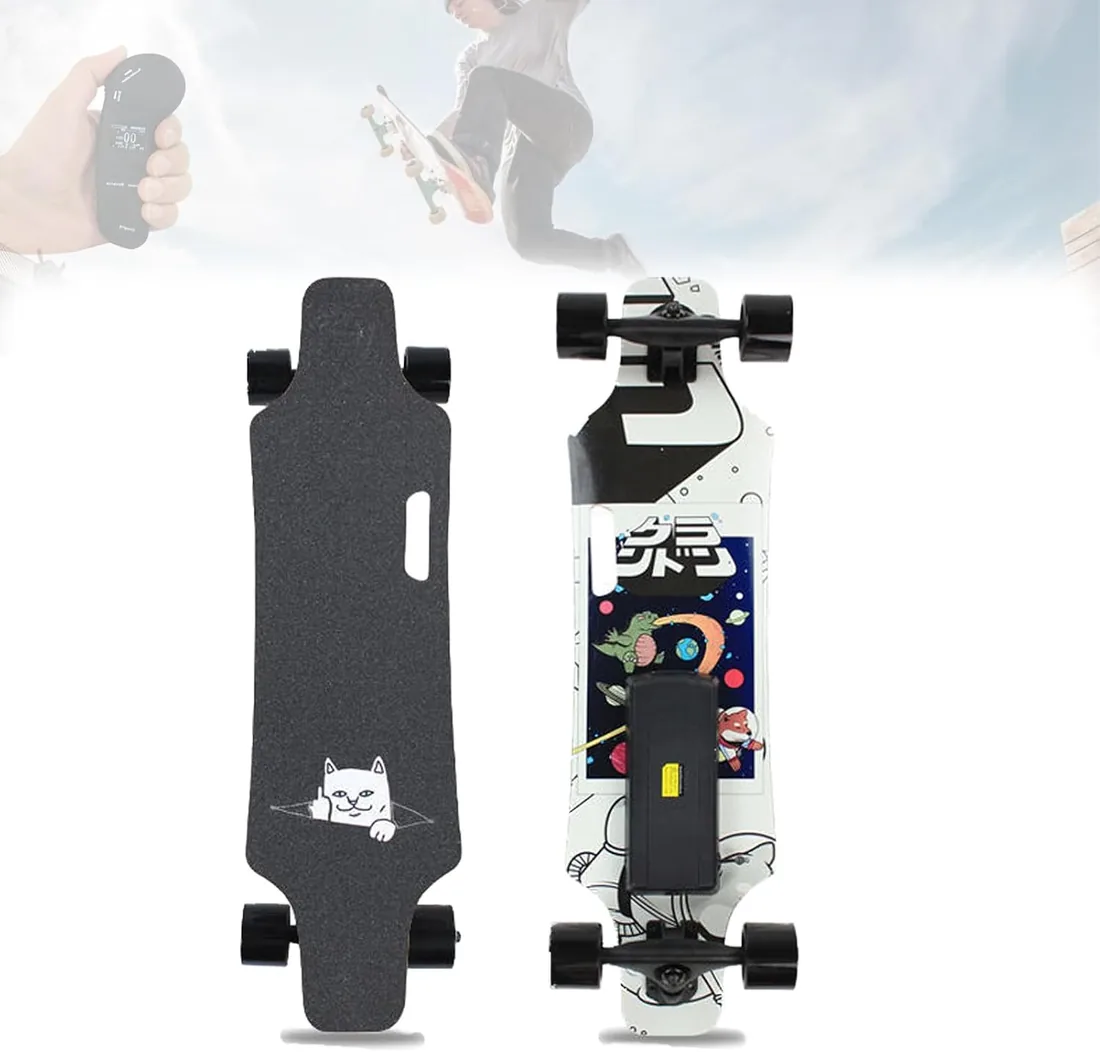 Patineta EléCtrica Series con Control Remoto, Velocidad MáXima De 40-64 Km/H, AutonomíA De 13-48 Km, Carga MáXima De 150 Kg, Cruiser para Adultos Y Adolescentes 1-Sesame(22km)