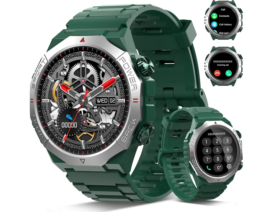 Soudorv Reloj Inteligente Hombre Mujer con Llamadas,1.39"Militar Smartwatch